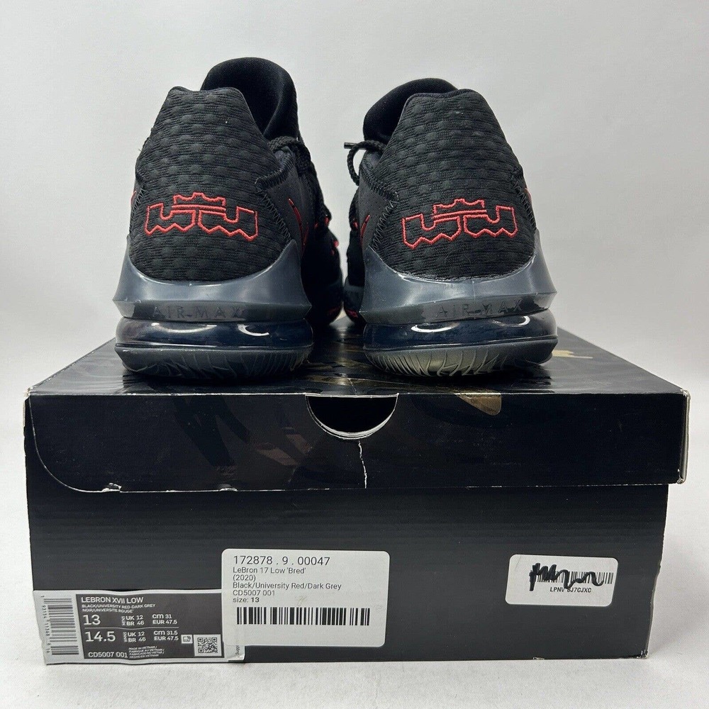 Nike Shoes Lebron 17 XVII Low “Bred/Black Red” 2023 - Picture 4 of 5